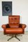 Mid-Century Danish Lounge Chair in Cognac Leather, 1970s, Image 1