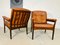 Mid-Century Swedish Cognac Leather Lounge Chairs from Gote Mobler, Set of 2 5