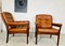 Mid-Century Swedish Cognac Leather Lounge Chairs from Gote Mobler, Set of 2 6