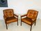 Fauteuils Mid-Century en Cuir Cognac de Gote Mobler, Suède, Set de 2 3