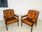 Mid-Century Swedish Cognac Leather Lounge Chairs from Gote Mobler, Set of 2 3