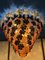 Contemporary Black & Orange Flower Murano Glass Chandelier, Set of 2 5