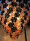 Contemporary Black & Orange Flower Murano Glass Chandelier, Set of 2 6