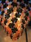 Contemporary Black & Orange Flower Murano Glass Chandelier, Set of 2 7