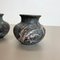 Vases Fat Lava en Poterie Abstraite par Ruscha, Allemagne, 1960s, Set de 2 5