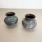 Fat Lava Abstract Pottery Vases by Ruscha, Germany, 1960s, Set of 2 3