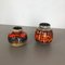 Fat Lava Multi-Color Pottery Vases from Scheurich, Germany, 1970s, Set of 2, Image 2