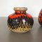 Fat Lava Multi-Color Pottery Vases from Scheurich, Germany, 1970s, Set of 2 5