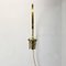 Lampada da parete minimalista regolabile in ottone, Italia, anni '60, Immagine 10