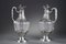 19th Century Silver & Crystal Engraved Ewer, Set of 2, Image 3
