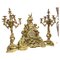 19th Century French Gilt Bronze Candelabras and Clock Garniture 2