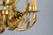 Italian Florentine Golden Wrought Iron 4-Light Floral Chandelier 9