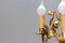 Italian Florentine Golden Wrought Iron 4-Light Floral Chandelier 8