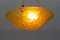 French Art Deco Frosted Amber Colored Pendant Light from ROS, 1930s 7