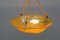 French Art Deco Frosted Amber Colored Pendant Light from ROS, 1930s 18
