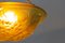 French Art Deco Frosted Amber Colored Pendant Light from ROS, 1930s, Image 9