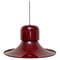 Italian Space Age Burgundy Pendant Light by Joe Colombo for Stilnovo, 1974 1