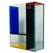 Moderne italienische Mid-Century Vase aus transparentem & buntem Acrylglas von PO, 1980er 1
