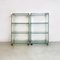 Italian Modern Glass Exhibitor Bookcase on Wheels by Gallotti & Radice, 1970s 3