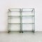 Italian Modern Glass Exhibitor Bookcase on Wheels by Gallotti & Radice, 1970s 4