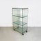 Italian Modern Glass Exhibitor Bookcase on Wheels by Gallotti & Radice, 1970s 8