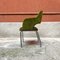 Italienische Mid-Century Sessel aus Stahl & grünem Samt, 1960er, 2er Set 5