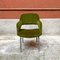 Italienische Mid-Century Sessel aus Stahl & grünem Samt, 1960er, 2er Set 6