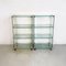 Italian Modern Glass Exhibitor Bookcase on Wheels by Gallotti & Radice, 1970s, Set of 2 1