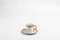 Tazzine da caffè bianche e dorate con piattino di Stella Fatucchi Art Porcelain, set di 2, Immagine 1