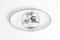 Vassoio ovale nero di Stella Fatucchi Art Porcelain, Immagine 1