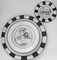 Black Africa Flat Bottom Plates with Stands from Stella Fatucchi Art Porcelain, Set of 4, Image 2