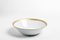 Weiß-goldene 26cm Salatschüssel von Stella Fatucchi Art Porcelain 2