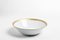 White & Gold 26cm Salad Bowl from Stella Fatucchi Art Porcelain 2