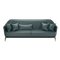 Bhutan Blue Petrol Leather Sofa by Javier Gomez, Image 2