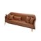 Bhutan Brown Leather Sofa by Javier Gomez, Image 1