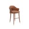 Bhutan Brown Leather Bar Stool by Javier Gomez, Image 1