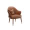 Fauteuil Bhutan en Cuir Marron par Javier Gomez 1