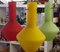 Lámpara colgante italiana de vidrio en amarillo, rojo y azul, años 60, Imagen 3