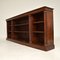 Long Antique Victorian Solid Oak Open Bookcase 3