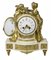 19th Century French Gilded Bronze & Marble Mantel Clock, Image 4
