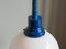 Lámpara colgante de vidrio opalino, años 70, Imagen 4