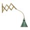 Pantograph Green Diffuser Wall Lamp, 1950s 3
