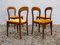 Walnut Chairs, 1950s, Set of 4 7
