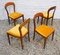 Walnut Chairs, 1950s, Set of 4 8