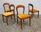 Walnut Chairs, 1950s, Set of 4 4