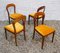 Walnut Chairs, 1950s, Set of 4 5