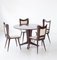 Italian Round Wooden Dining Table with Chairs by Carlo Ratti, Set of 5 1