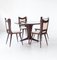 Italian Round Wooden Dining Table with Chairs by Carlo Ratti, Set of 5 14