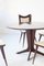 Italian Round Wooden Dining Table with Chairs by Carlo Ratti, Set of 5 12