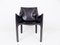 Black Leather Cab 413 Chair by Mario Bellini for Cassina 2
